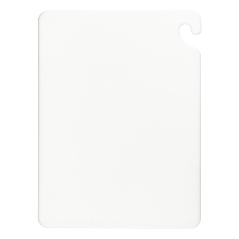 San Jamar Cut-N-Carry Cutting Board, 15" x 20" x 1/2", White