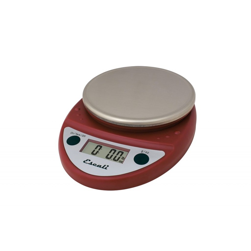San Jamar Round Professional Digital Scale, 11 lb, Red