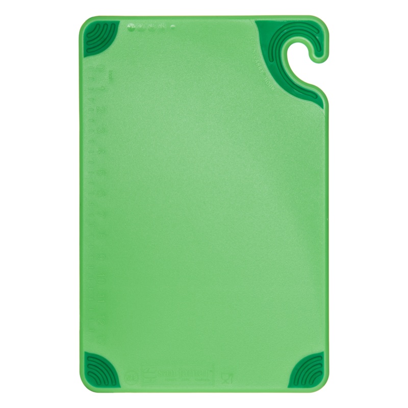 San Jamar Saf-T-Grip Coloured Cutting Board, 12" x 18" x 1/2", Green