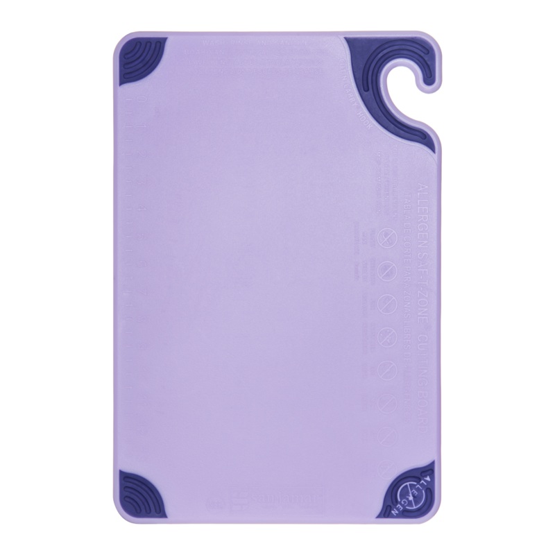 San Jamar Saf-T-Grip Coloured Cutting Board, 12" x 18" x 1/2", Purple