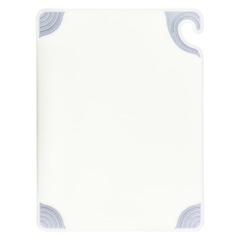 San Jamar Saf-T-Grip Coloured Cutting Board, 15" x 20" x 1/2", White
