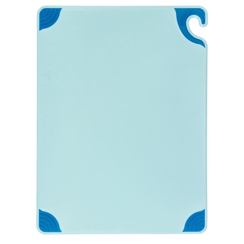 San Jamar Saf-T-Grip Coloured Cutting Board, 18" x 24" x 1/2", Blue