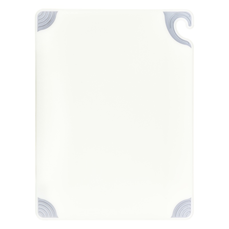 San Jamar Saf-T-Grip Coloured Cutting Board, 18" x 24" x 1/2", White