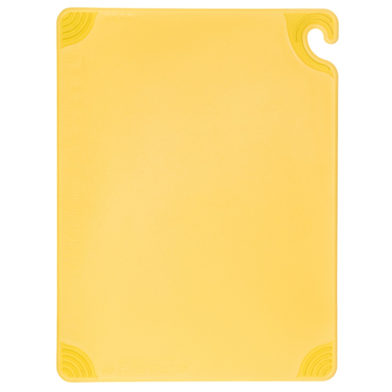 San Jamar Saf-T-Grip Coloured Cutting Board, 18" x 24" x 1/2", Yellow