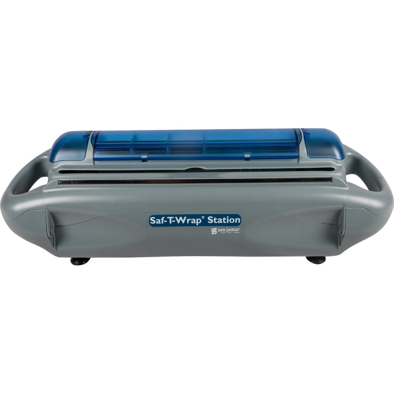 San Jamar Saf-T-Wrap Station with Safety Blade, Dispenses 12-18" Rolls