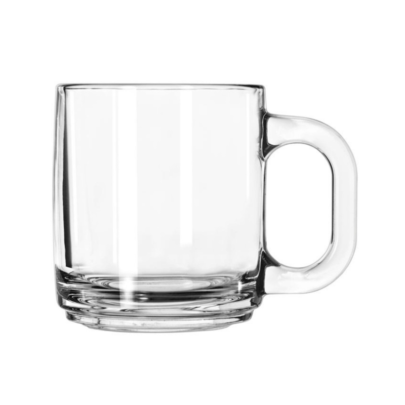 Libbey Warm Beverage Glass Mug, 10 oz (12-pack)