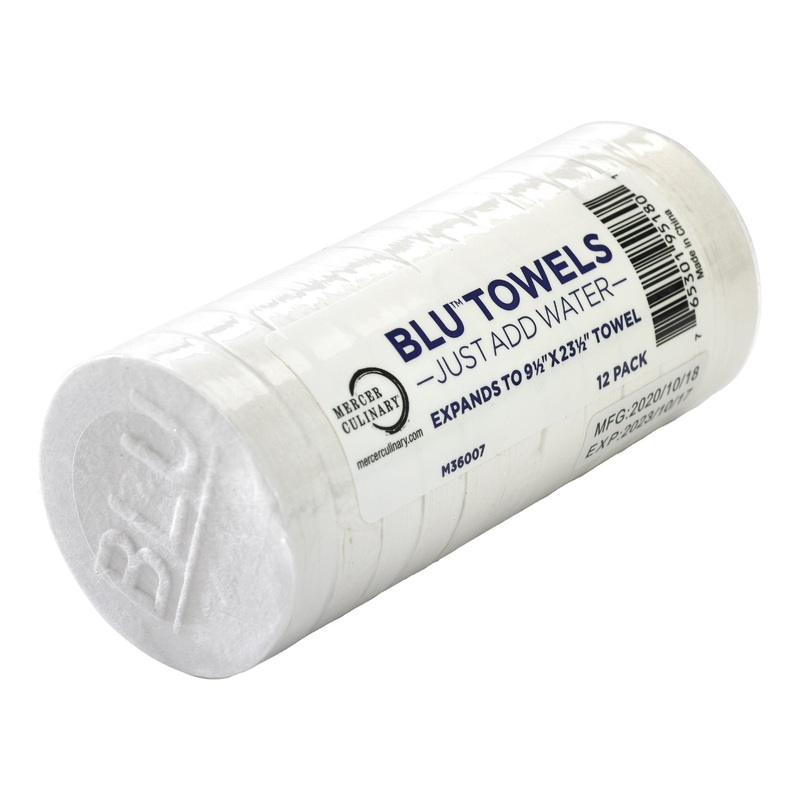 Mercer BLU Towel Pucks, Expands to 9 1/2" x 23 1/2", Cotton (12-pack)