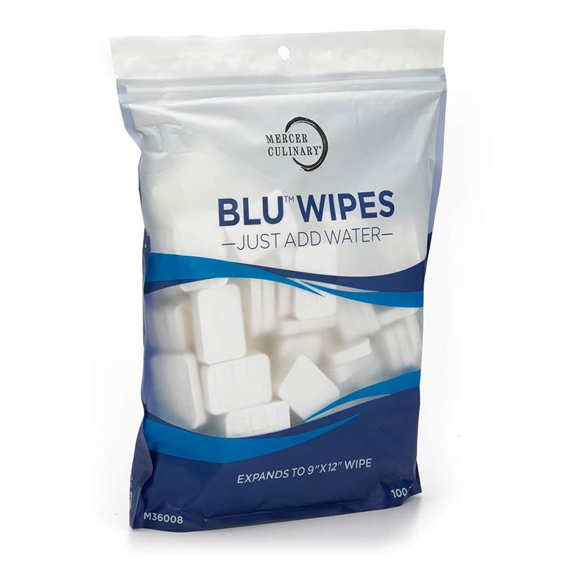 Mercer BLU Wipes Puck, Expands to 9" x 12", Cotton (100-pack)
