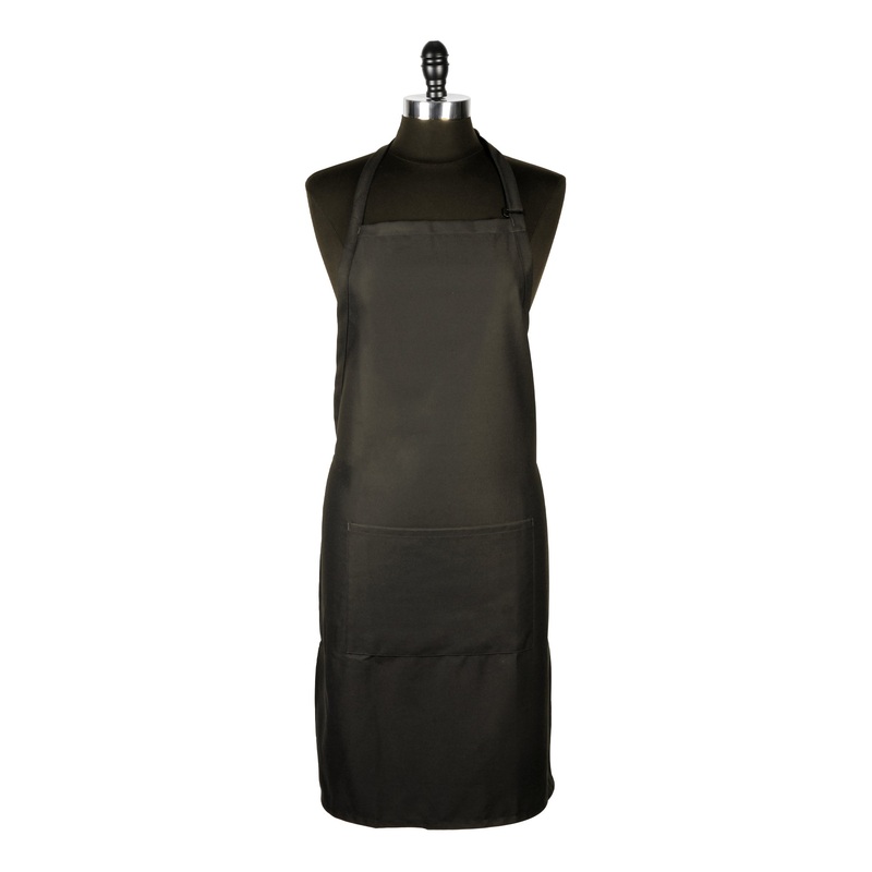 Mercer Genesis Bib Apron with Pocket, Black