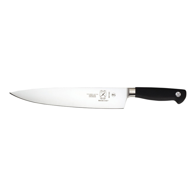 Mercer Genesis Chef Knife, Short Bolster, 10", Black