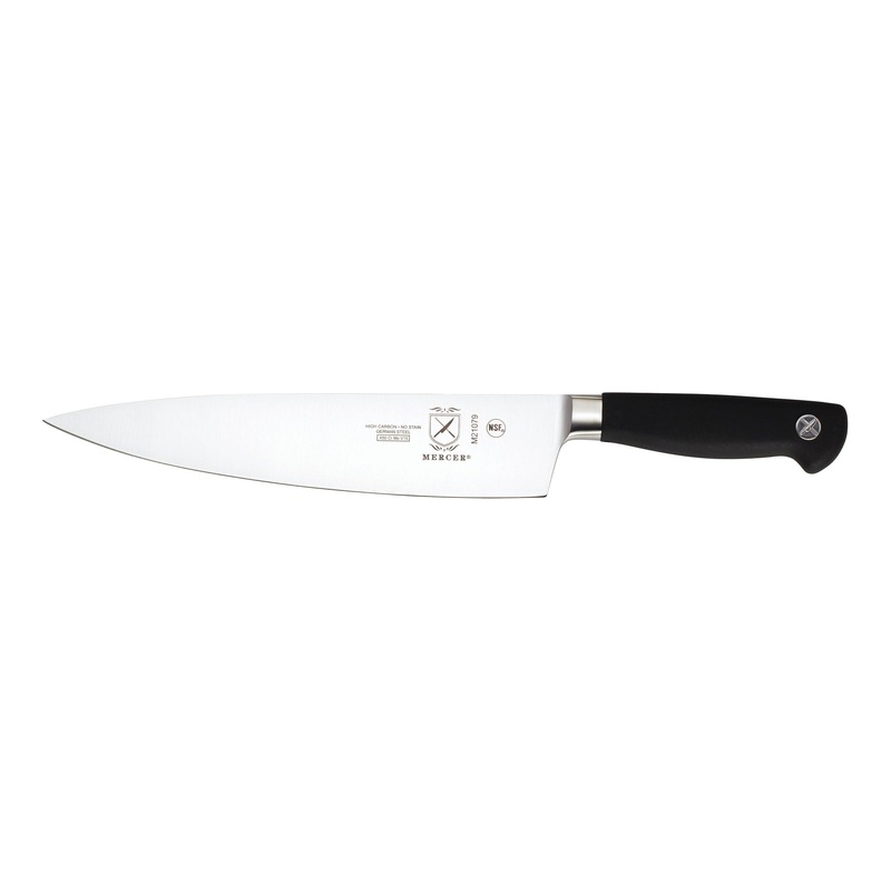 Mercer Genesis Chef Knife, Short Bolster, 9", Black