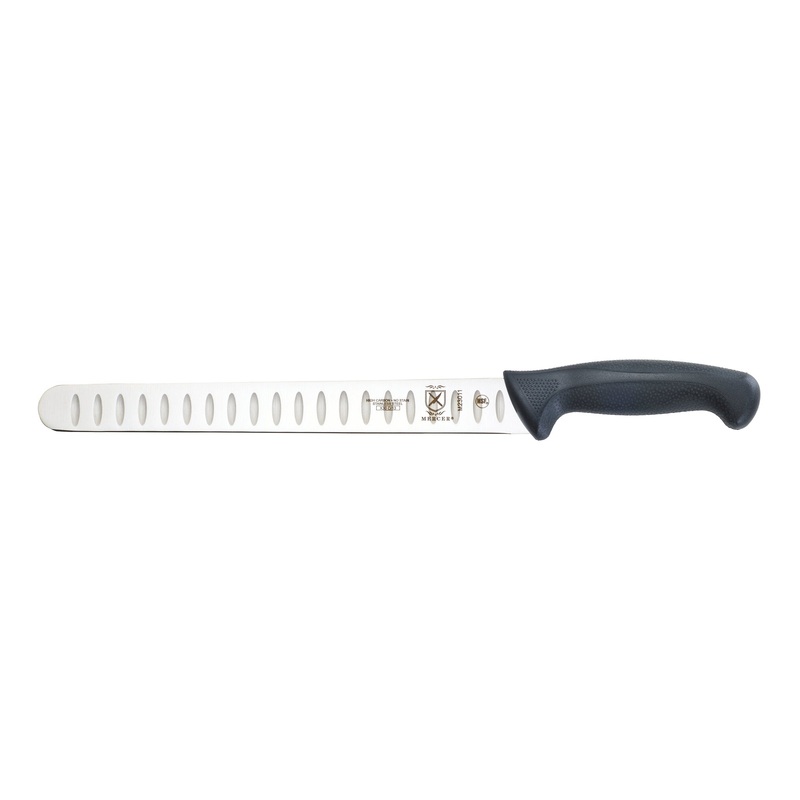 Mercer Millennia Slicing Knife, Granton Edge, 11", Black