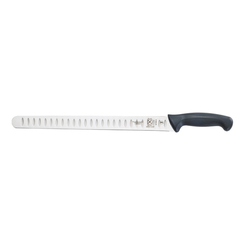 Mercer Millennia Slicing Knife, Granton Edge, 14", Black