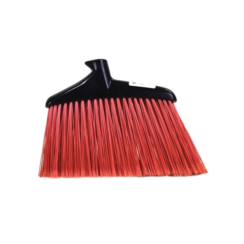 Globe Heavy Duty Angle Broom Head, 16", Red (4-pack)