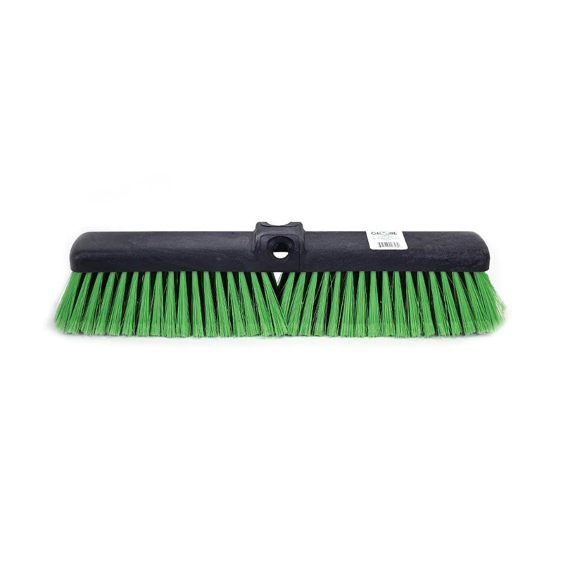 Globe Push Broom Head, 18", Plastic, Green