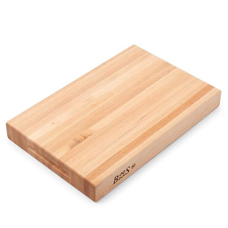 John Boos Reversible Cutting Board, 18" x 12" x 2 1/4", Edge Grain Maple