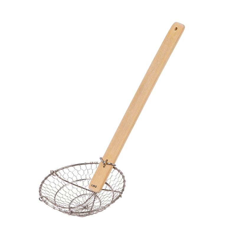 Joyce Chen Spider Strainer, 5", Stainless Steel/Bamboo