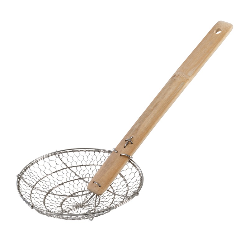 Joyce Chen Spider Strainer, 7", Stainless Steel/Bamboo