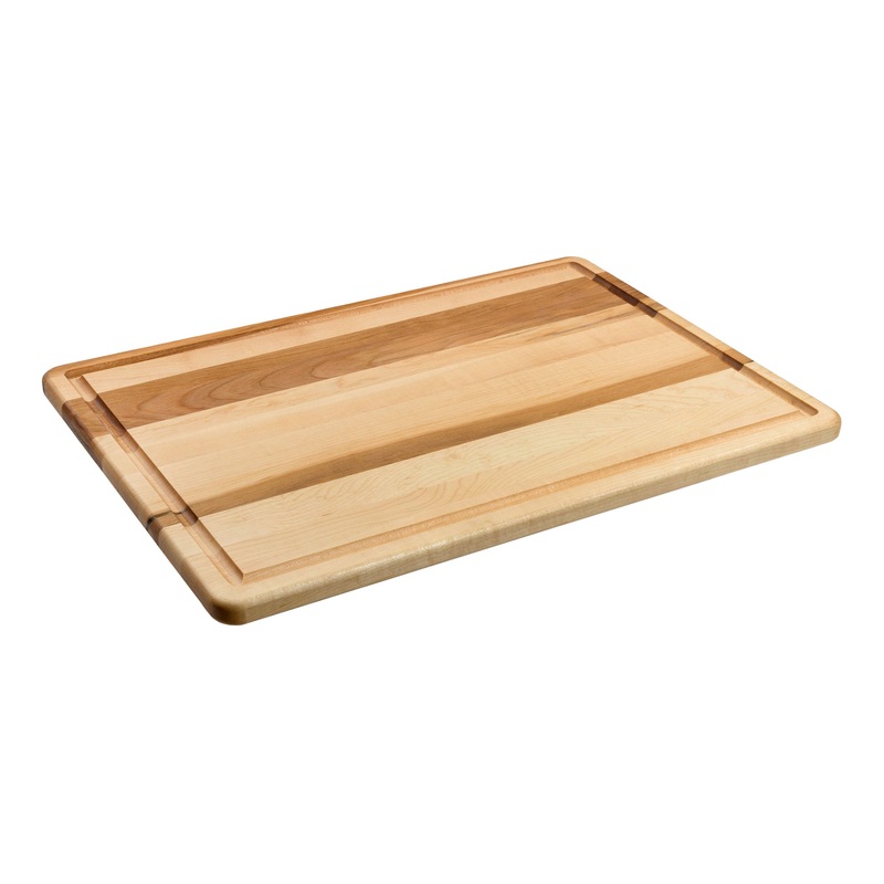 Labell Utility Cutting Board with Edge Groove, 12" x 18" x 3/4", Edge Grain Maple