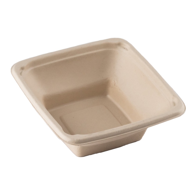 Eco Guardian Compostable Square Tray/Bowl, 16 oz, Bamboo (300-pack)
