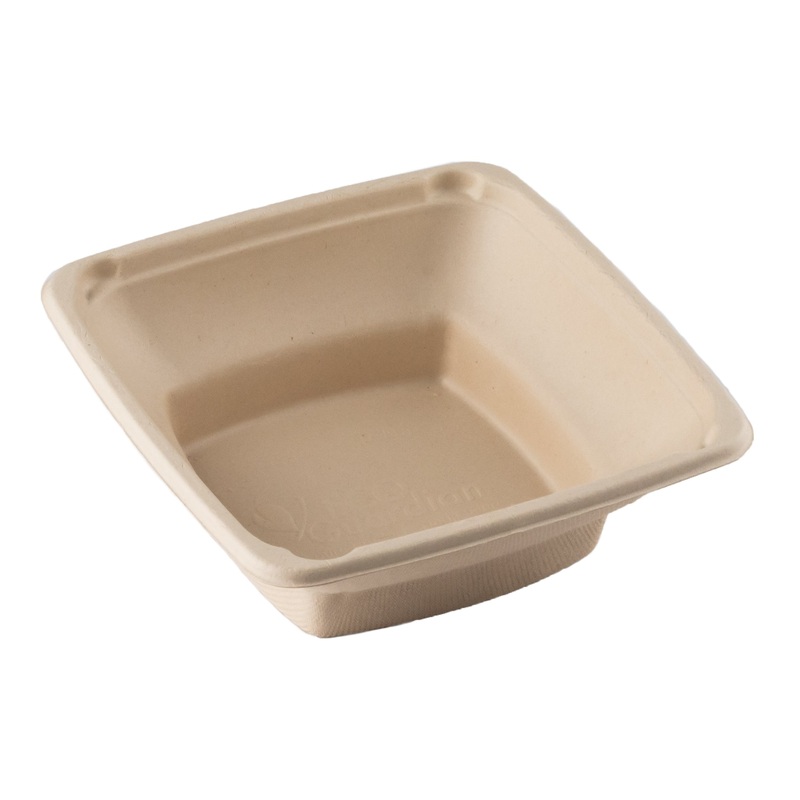 Eco Guardian Compostable Square Tray/Bowl, 28 oz, Bamboo (300-pack)