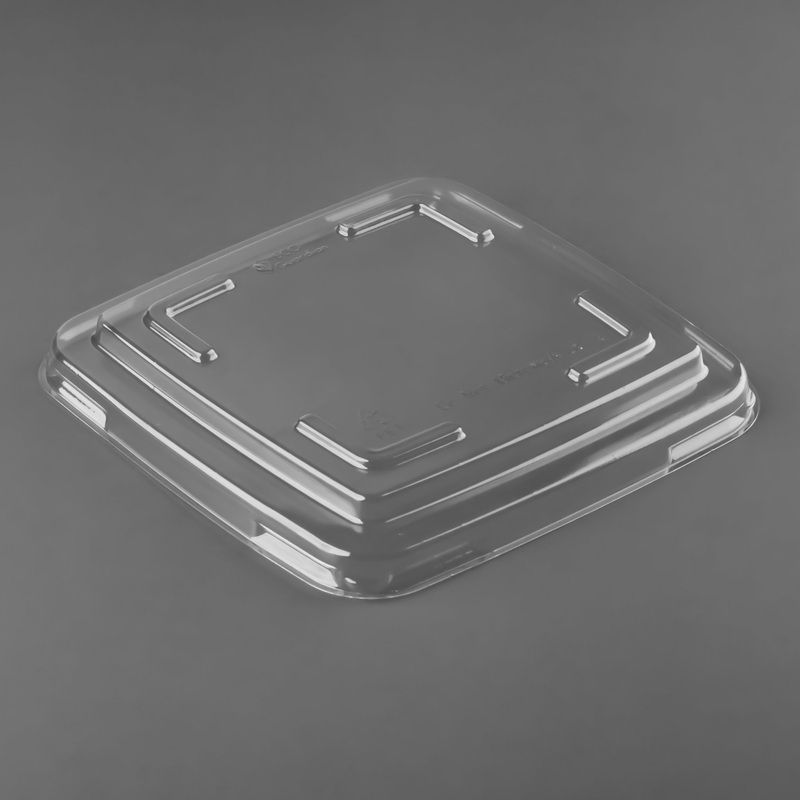 Eco Guardian PET Lid for Compostable Square Tray/Bowl, 16 oz (300-pack)