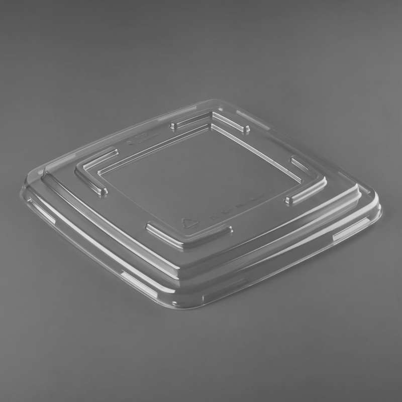 Eco Guardian PET Lid for Compostable Square Tray/Bowl, 28 oz (300-pack)