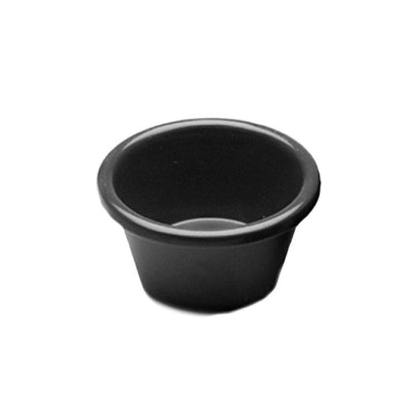 Elite Global Solutions Ramekin, 2.5 oz, Black Melamine