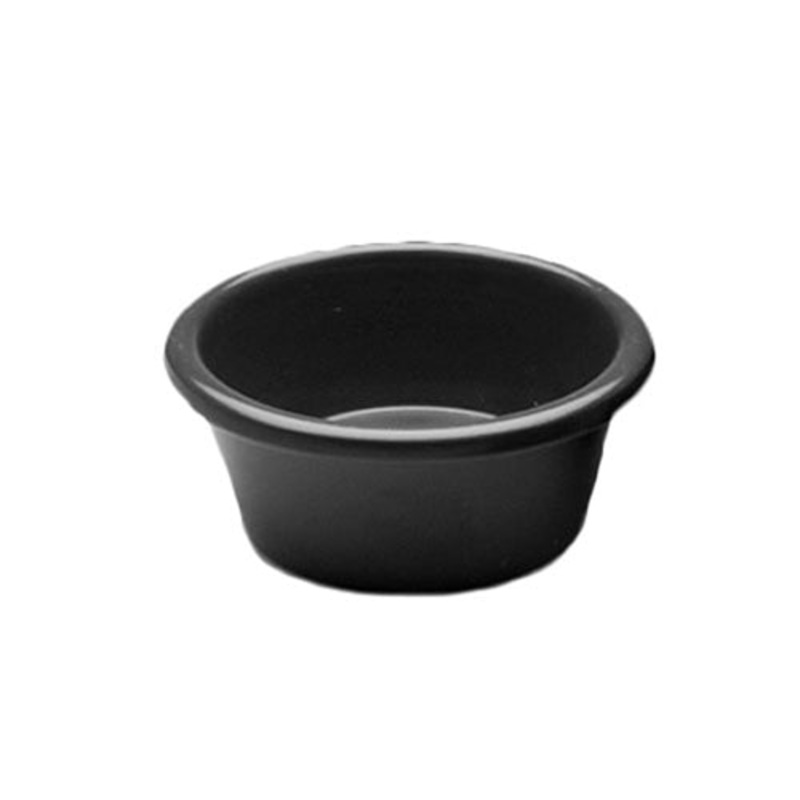 Elite Global Solutions Ramekin, 4 oz, Black Melamine