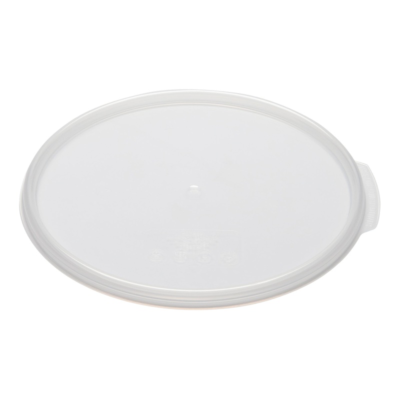 Cambro Camwear Round Food Storage Container Seal Lid, 12-22 qt, Translucent