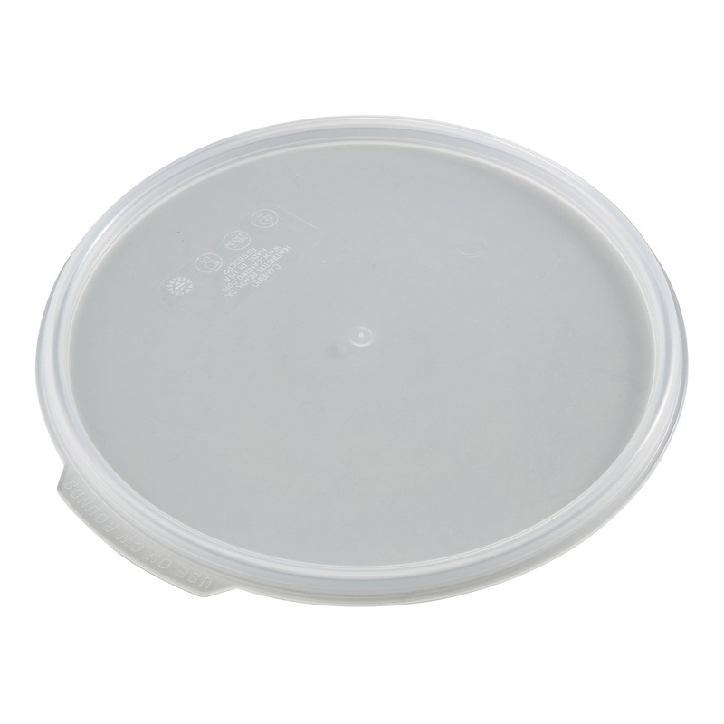 Cambro Camwear Round Food Storage Container Seal Lid, 6-8 qt, Translucent