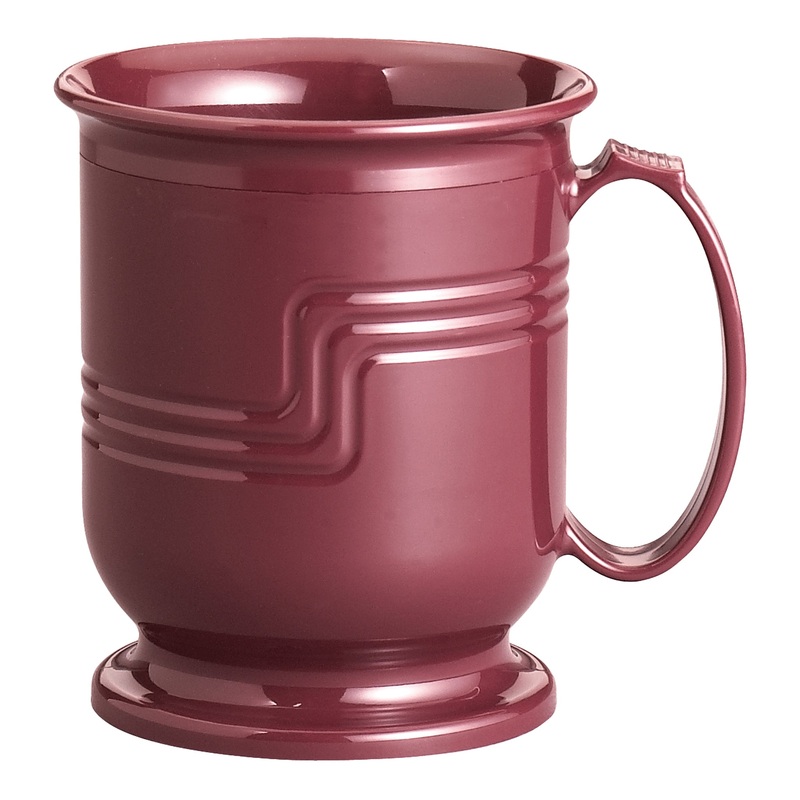Cambro Shoreline Insulated Delivery Ware Mug, 8 oz, Cranberry