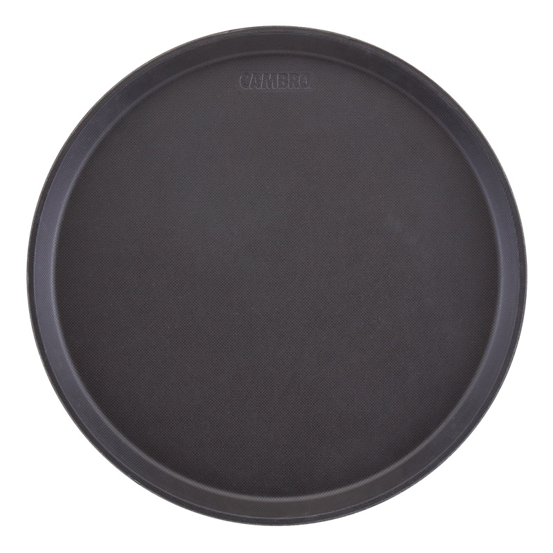 Cambro Treadlite Round Serving Tray, 14", Black