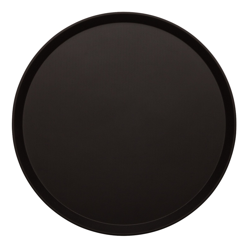Cambro Treadlite Round Serving Tray, 16", Black
