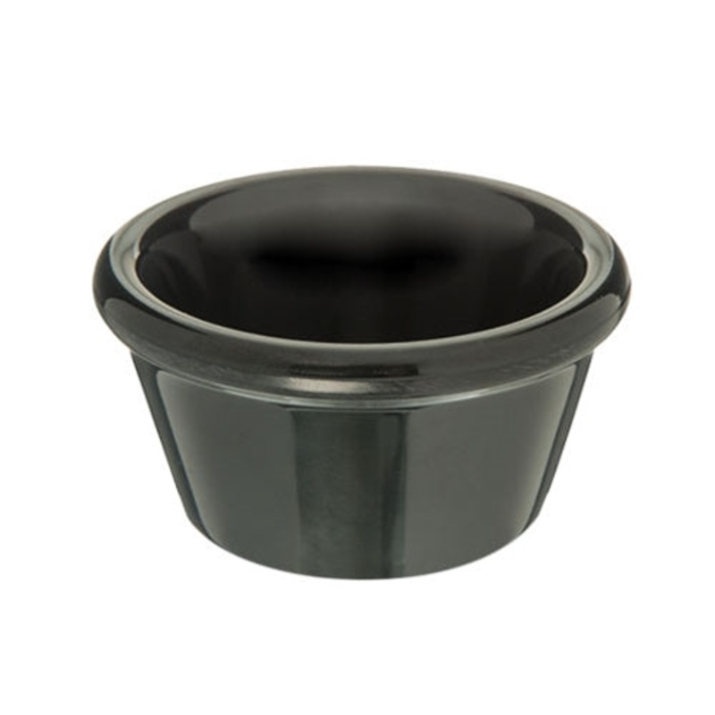 Carlisle Smooth Ramekin, 2 oz, Melamine, Black