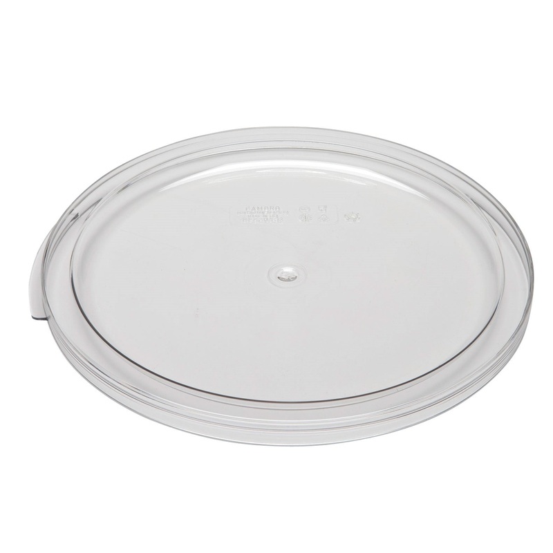 Cambro Camwear Round Food Storage Container Lid, 12-22 qt, Clear