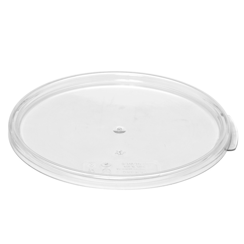 Cambro Camwear Round Food Storage Container Lid, 6-8 qt, Clear