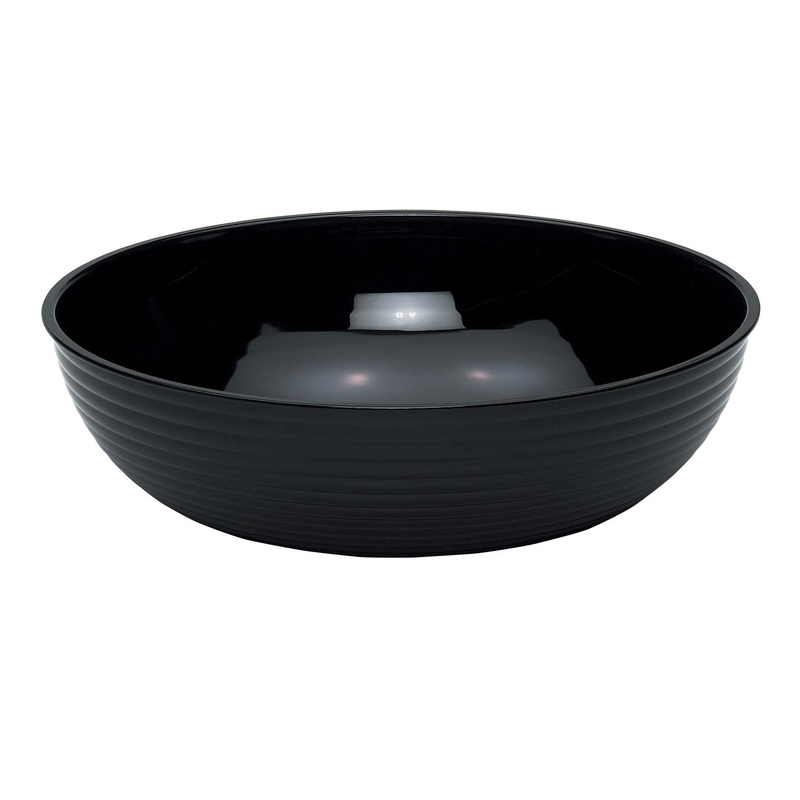 Cambro Camwear Round Ribbed Bowl, 18", Black