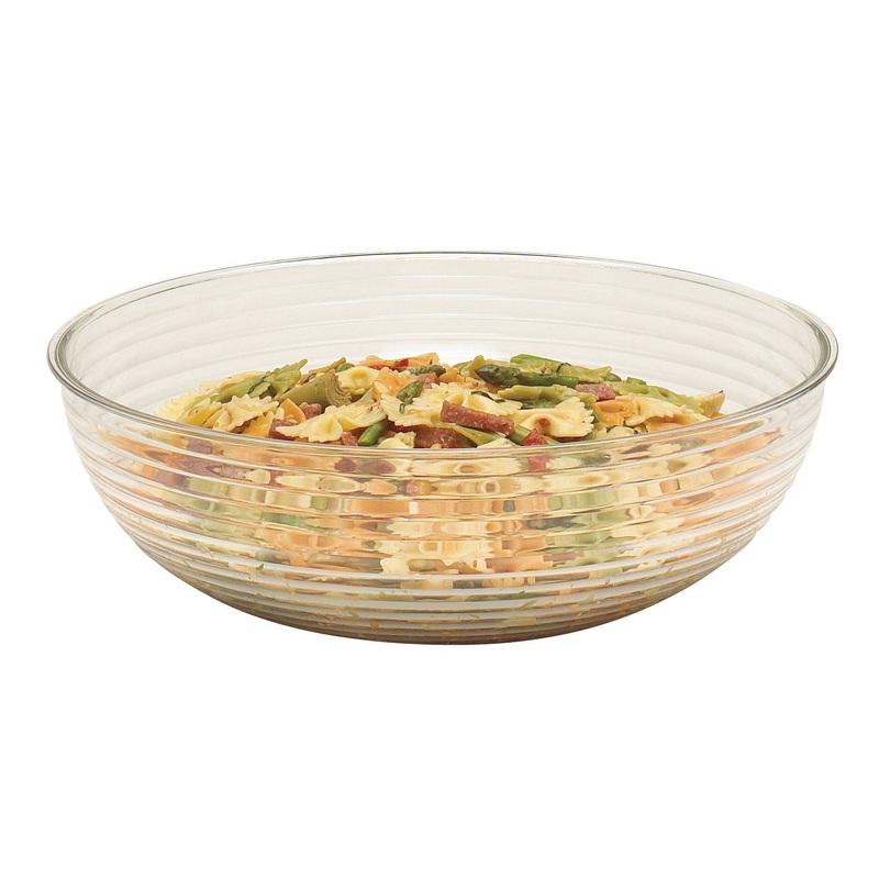 Cambro Camwear Round Ribbed Bowl, 18", Clear