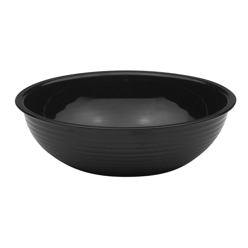 Cambro Camwear Round Ribbed Bowl, 6", Black