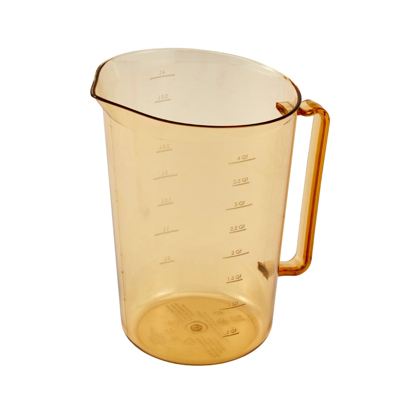 Cambro High Heat Measuring Cup, 4 qt, Amber