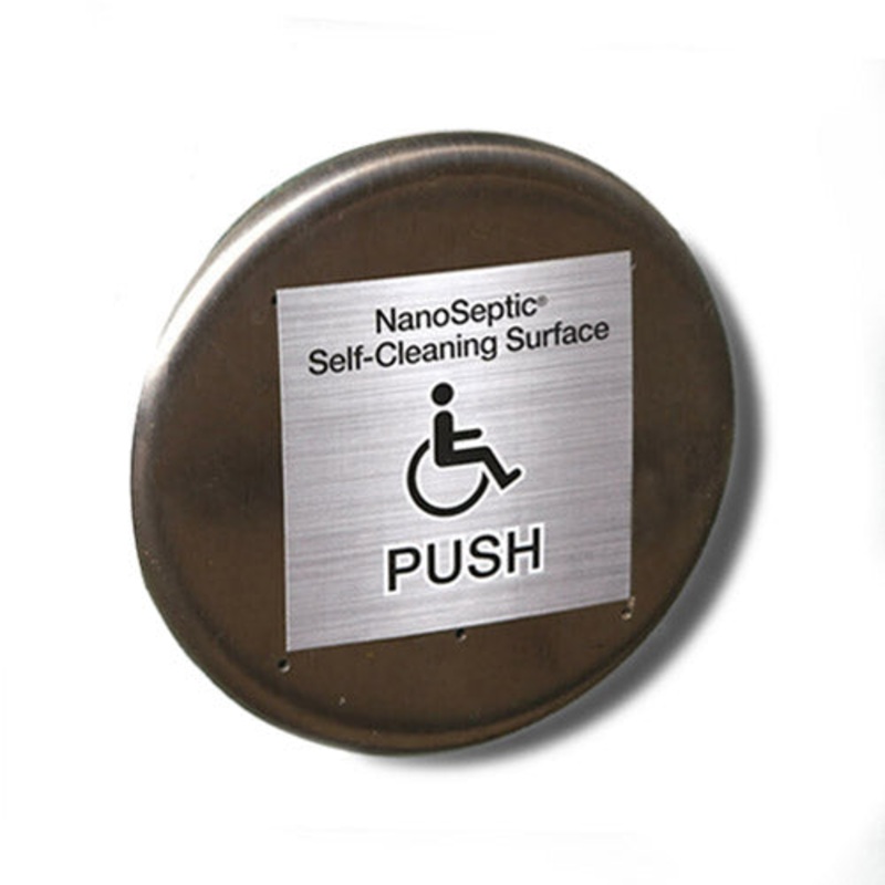 NanoSeptic ADA Auto Door Push Button Skin, 3.3" x 3.3" (25-pack)