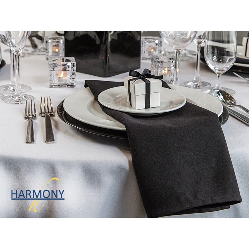 Vista Textiles Harmony Napkins, 21" x 21", Black