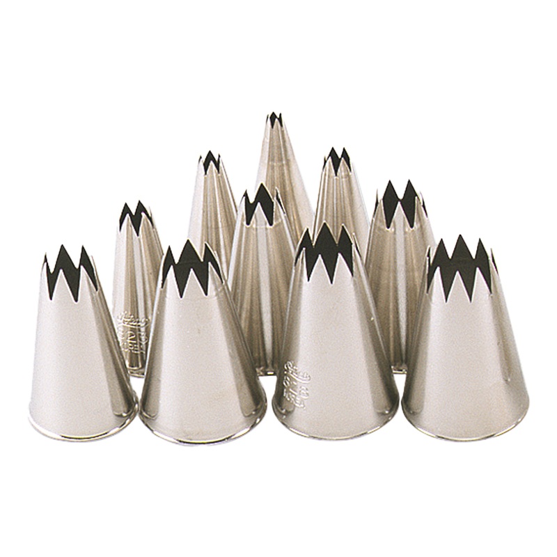 Browne Open Star Piping Tip, No 6, Stainless Steel