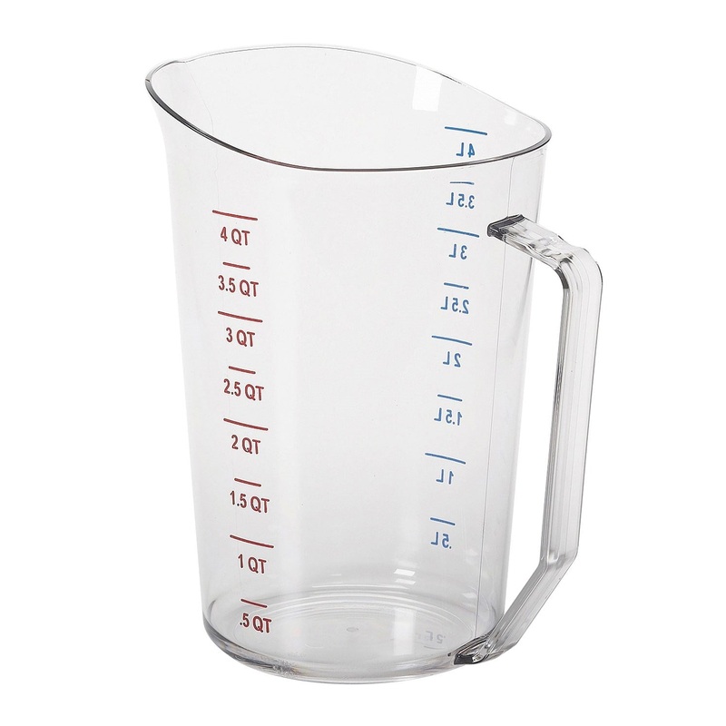 Cambro Camwear Measuring Cup, 4 qt, Clear