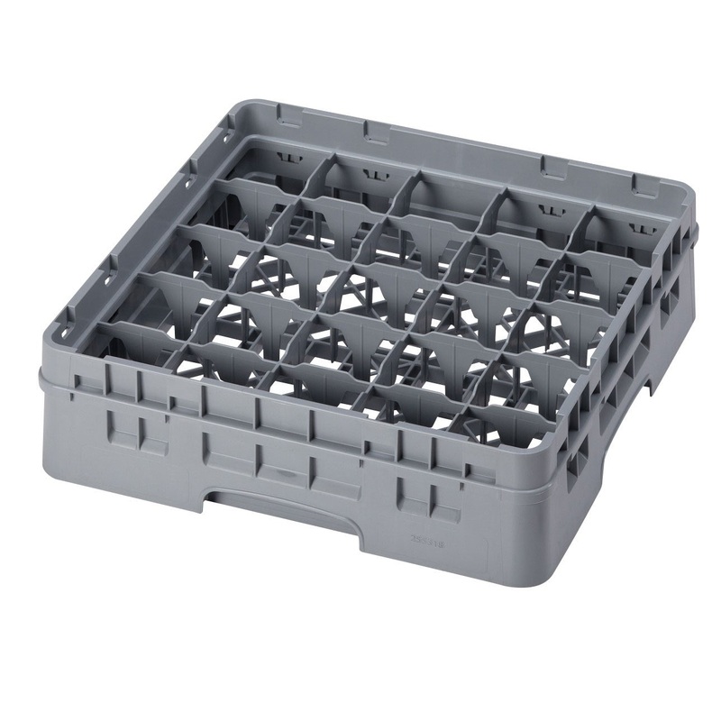 Cambro Camrack Glass Rack, 25 Compartment, 3 5/8" Height, Grey