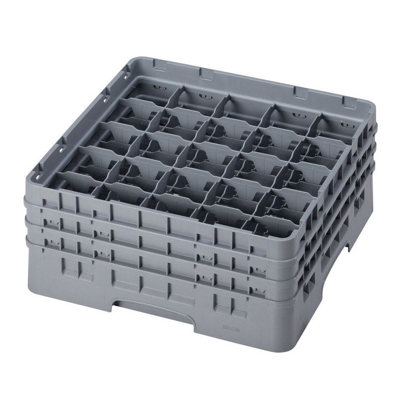 Cambro Camrack Glass Rack, 25 Compartment, 6 7/8" Height, Grey