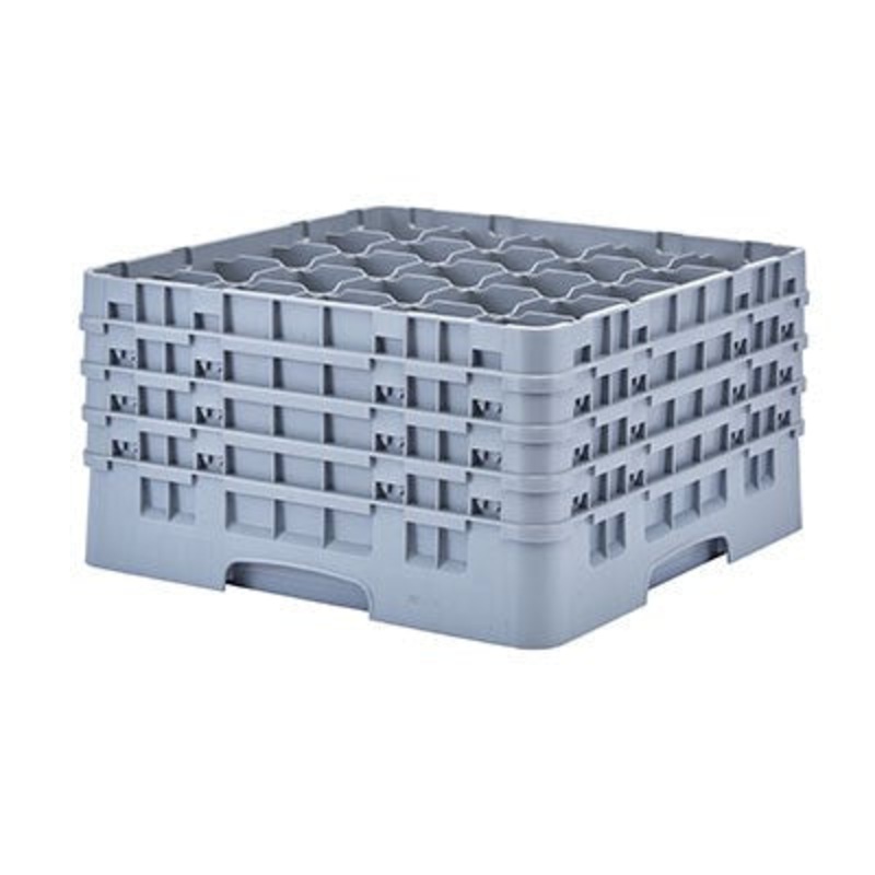 Cambro Camrack Glass Rack, 25 Compartment, 9 3/8" Height, Grey