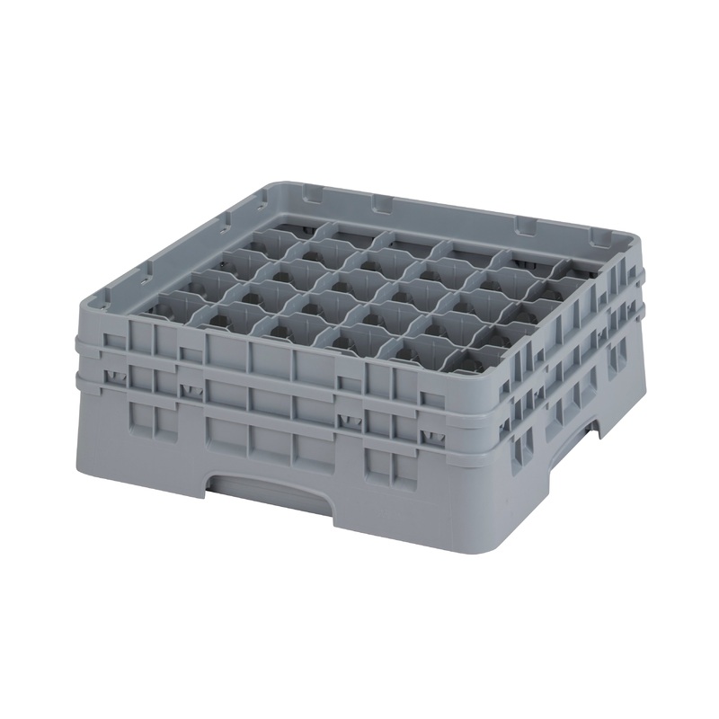 Cambro Camrack Glass Rack, 36 Compartment, 3 5/8" Height, Grey