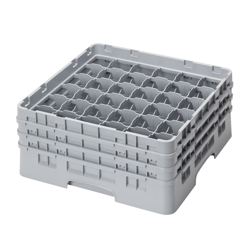 Cambro Camrack Glass Rack, 36 Compartment, 5 1/4" Height, Grey